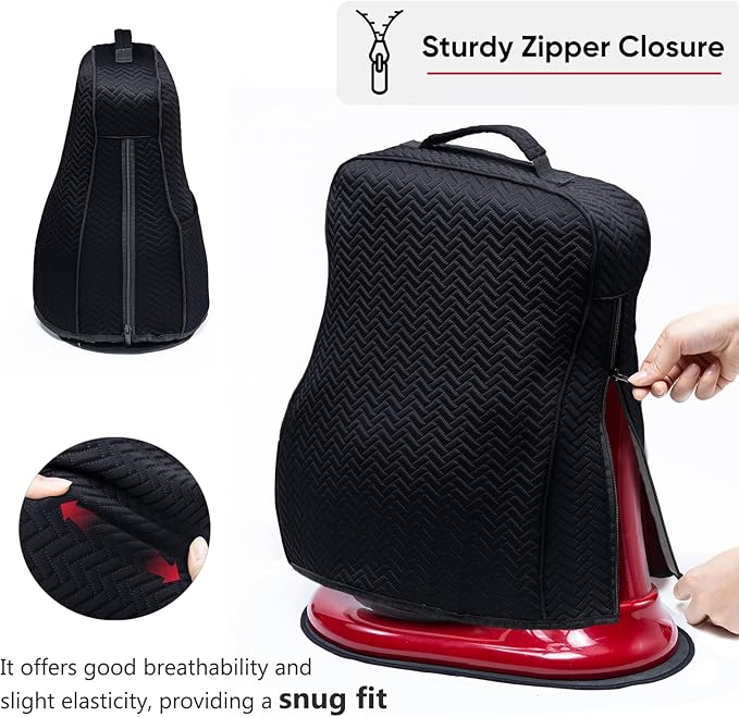 BAGSPRITE Stretchy Stand Mixer Cover with Appliance Slider- Washable Appliance Cover Compatible with Kitchenaid Mixer5/4.5 Quart - Dust Cover with Pockets for Kitchen Aid Accessories and Attachments