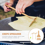 Luxshiny Pancake Spatula and Crepe Spreader Set, Wear-resistant Kitchen Accessory Kit, Household Cooking Tool for Making Crepes and Pancakes, 5pcs Assorted Colors Random Color