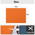 Ecotrim - Dish Drying Mat for Kitchen Counter | Coffee Bar Mat for Countertops | Heat Resistant Drainer Mat with Non-slip Rubber Backed | Hide Stain Kitchen Absorbent Draining Mat | Orange 16"x18"