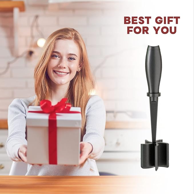 2 Pcs Meat Chopper, Upgrade Hamburger Smasher, Premium Heat Resistant Meat Masher for Ground Beef, Ground Turkey and More, Non Stick Mix Grinder