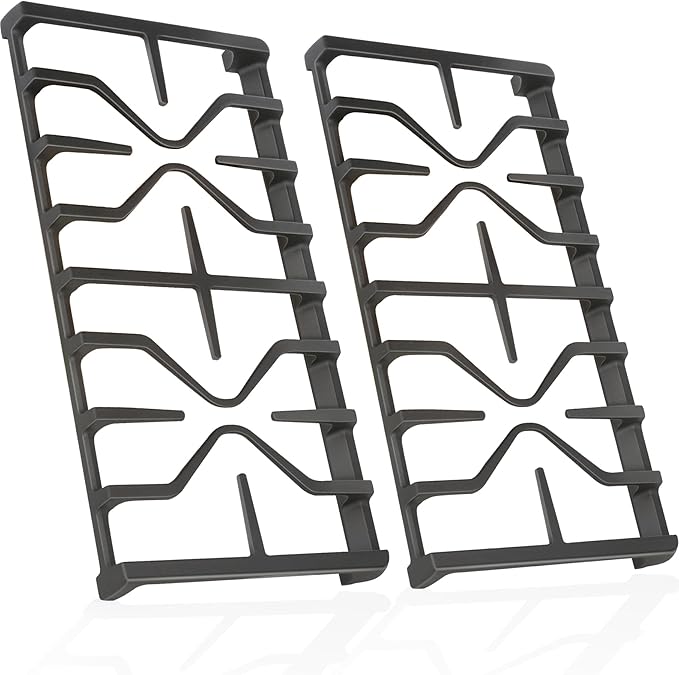Stove Grate for GE Gas Stove Top Burner Side Grates Range Oven Rack WB31X27151 Replacement Parts Cast Iron Flat Plate General Electric Stovetop Cooktop 2 Pack