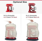 BAGSPRITE Stretchy Stand Mixer Cover with Appliance Slider- Washable Appliance Cover Compatible with Kitchenaid Mixer5/4.5 Quart - Dust Cover with Pockets for Kitchen Aid Accessories and Attachments