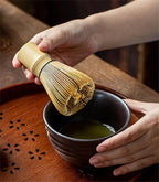Matcha Whisk - Bamboo Whisk for Matcha Powder, Handcrafted Organic Traditional Japanese Chasen, 100-Prong Matcha Stirrer Wisk Mixer Brush for Authentic Tea Preparation