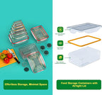 70 Pcs Large Food Storage Containers with Lids Airtight-2500ML to Small Box,Total 22812 ML Stackable Kitchen Bowls Set(35 Containers,35 Lids)-BPA Free Leak proof Plastic Boxes-Microwave safe