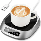 Coffee Mug Warmer, USB Cup Warmer for Desk with 3-Temp Touch Control, 10W Fast Heating Pad for Coffee Tea Milk, 8H Auto-Off, Fits Mugs & Milk Cartons (Gray)