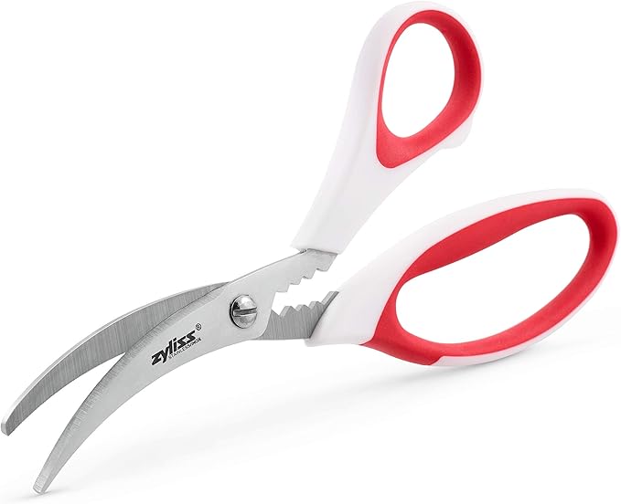 Zyliss Serrated Seafood Scissor & Shell Cracker – Heavy-Duty Dual-Use Tool for Lobster, Crab & Shellfish – Built-In Cracker Channel – Soft Touch Handle – Dishwasher Safe – 5-Year Guarantee
