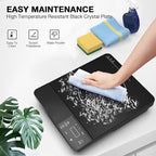 Portable Induction Cooktop 1800W,110V Single Burner Induction Burner & Fry Pan, Hot Plate Stove Electric Burner LED Touch Control & 4H Timer, 8 Power 8 Temperature Setting for Cooking