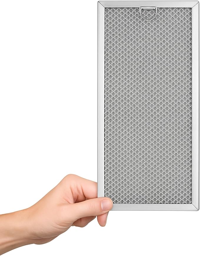 Nispira WB06X10596 Microwave Replacement Grease Filter 13.4" x 5.9" Compatible with GE Whirlpool Maytag Sam-Sung Microwave Range Hood WB06X10596, 4 Packs