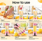 Portable Blender for Smoothies & Shakes - Cordless Personal Size Mini Blender with BAP Free Juice Cup, USB Rechargeable Suit for Sports/Picnic
