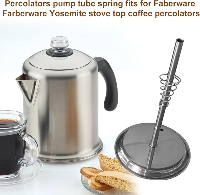 Percolators Pump Tube Spring Fits For Farberware Yosemite Stove Top Coffee Percolators - 2 Pcs