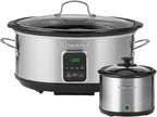 Kenmore 7 Quart Slow Cooker with Diper - Crock pot With Programmable Settings, Digital Controls, Large Capacity for Family Meals, Dishwasher-Safe Stoneware, Warm Rice & Sous Vide Stew