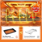 3 Pack Baking Sheet Pan Set, 0.8mm Thick Nonstick Cookie Sheets for Oven, Half/Quarter/Jelly Roll Pans for Oven, Heavy Duty Baking Trays for Oven with Diamond Texture