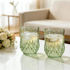 40 Pack Plastic Stemless Wine Glasses,12oz Unbreakable Vintage Elegant Drinking Glass Set,Reusable Fancy Cocktail Cups for Party, Wedding, and Bulk Events (40, 12oz-Sage Green)