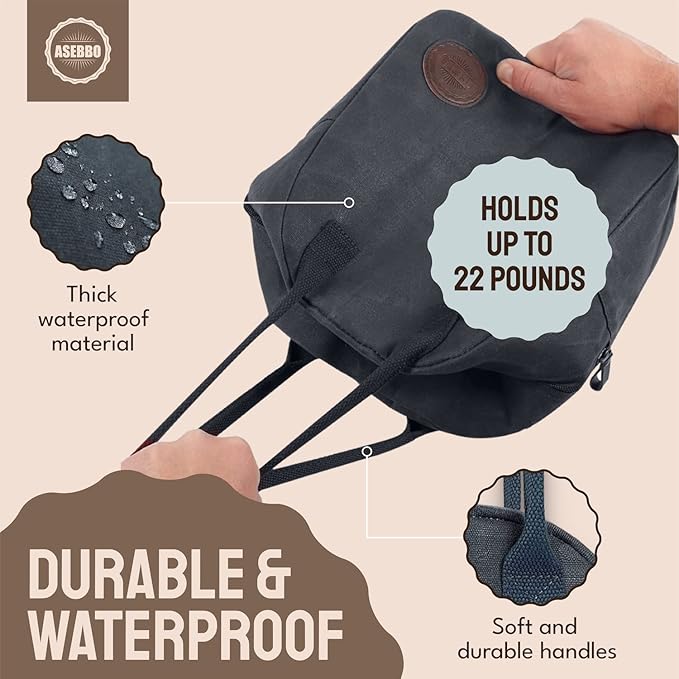 ASEBBO Lunch Tote Bag Box for Professional Women Men Reusable Insulated, Leakproof Waterproof Thermal Cooler Food Handbags High Capacity for Travel Work Picnic (Elegant Gray)