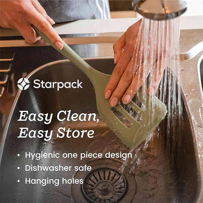 Starpack 'Stir & Serve' Silicone Cooking Utensils Set (5 Pcs) - 10.5" - Kitchen Utensil Set Heat Resistant to 600°F - Kitchen Utensils for Nonstick Cookware - Silicone Utensil Set for Mixing & Cooking