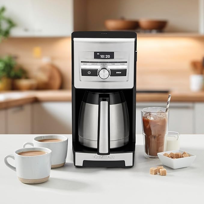 Cuisinart Personal Brew 10-Cup Thermal Coffee Maker, Fully Automatic Programmable Coffee Machine with Hot or Over Ice Options, Brew Strength Control, 52 Ounce Removable Water Reservoir, DCC-10