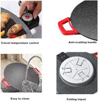 Indoor Grills Electric Smokeless – Nonstick Electric Griddle for Indoor Use, Fast-Heating Compact & Versatile Cooking for Steaks, Pancakes, and BBQ (15.7inch)(11.8in)