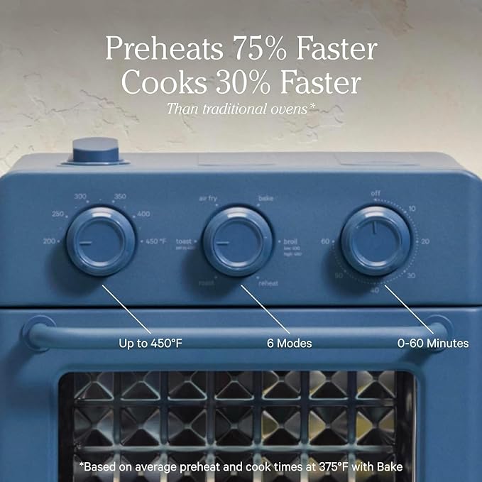 Our Place Wonder Oven | 6-in-1 Air Fryer & Toaster Oven with Steam Infusion | Compact, Countertop Friendly, Fast Preheat, Multifunctional | Air Fry, Toast, Roast, Bake, Reheat & Broil | Steam