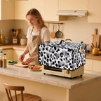 Leopard Print Toaster Oven Dust Cover, Heat-Resistant Case for Toaster Oven, Heavy Duty Washable Dust Cover Fit Most Small Appliance, (Medium-16.1*19.71*10 inches)
