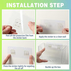 8 Pcs Storage Organizer Bins Wall Mounted Organizer Basket Plastic Cabinet Door Bins Stackable Hanging Baskets for Organizing for Wall Refrigerator Kitchen Bathroom Pantry(3.94'',Clear)