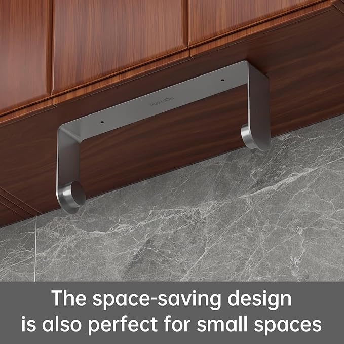 Mbillion Kitchen Paper Towel Holder Under Cabinet Wall Mount and Self-Adhesive Paper Towel Rack Premium Grade SUS304 Stainless Steel Brushed Silver, 2 Pack