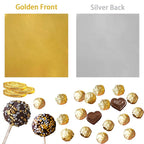 PABCK 500 Pcs 5 Colors Chocolate Candy Wrappers Aluminium Foil Wrapping Papers Square Sweets Lolly Paper Food Tin Foil Wrapper for Candy Packaging Decoration (5.9x5.9 inches)