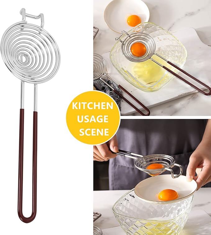 NileHome Egg Separator Egg Yolk White Separator Stainless Steel Egg White Yolk Sifting Filter Egg Divider Kitchen Tool for Baking Cake, Kitchen Gadget Cooking/Baker Tool
