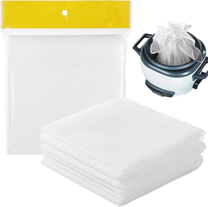 4 Pcs Rice Net, 43.3"×39.4" Sushi Rice Cooking Net, Non-Stick Fine Mesh Rice Cooker Napkins, Tetoron Rice Nets, Cooking Steam Cloths for Homes, Restaurants, Camping