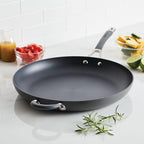 Circulon - 83906 Circulon Radiance Hard Anodized Nonstick Frying Pan / Fry Pan / Hard Anodized Skillet with Helper Handle - 14 Inch, Gray