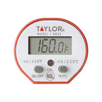 Taylor Waterproof Digital Instant Read Thermometer For Cooking, BBQ, Grilling, Baking, And Meat, Comes With Pocket Sleeve Clip, Red