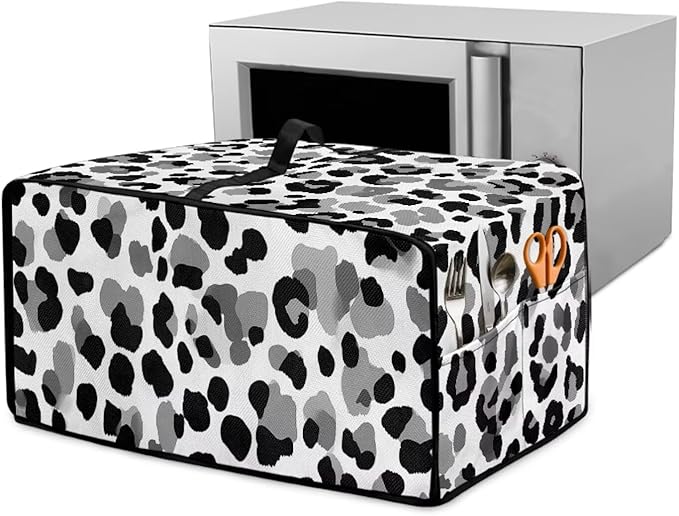 Leopard Print Toaster Oven Dust Cover, Heat-Resistant Case for Toaster Oven, Heavy Duty Washable Dust Cover Fit Most Small Appliance, (Large-18.5*22.5*12.99 inches)