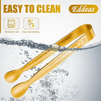 12 PCS Small Serving Tongs, 6" Mini Gold Sugar Tongs, Stainless steel Small Kitchen Tiny Food Tongs for Serving Food, Coffee Bar, Tea Party, Desserts Party and Ice Bucket