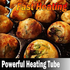 Takoyaki Maker Commercial Ebelskiver Pan 56 Holes Electric Grill Machine for Aebleskiver, Cake Pops, Pancake Balls, Donut Holes, 4000W, 110V