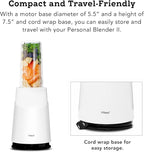 Tribest PB-410WH-A Personal Blender II, Small Blender for Shakes and Smoothies with Portable Blender Cups, White