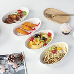 Au Gratin Baking Dishes for Oven Safe, Porcelain Mini Casserole Dish (6pc Set). 10oz Individual Gratin Dishes Set, Ceramic Small Baking Dish for Single Serving, Banana Split Bowls, 7.6x4.4in