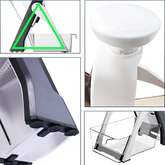 ONCE FOR ALL Safe Mandoline Slicer For Kitchen, Professional Vegetable Slicer For Food Potato Slices, Thickness Adjustable 0.1-8 mm Kitchen Artifact Fast Meal Prep