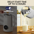 Automatic Nut Milk Maker Machine, 8 in 1 Soy Milk Maker, 35 oz Almond Machine Maker, 12-Hour Delay, Keep Warm, Non Dairy Beverages, Juice/Rice Paste/Clean/Milk Shake, 800W Heating, Self Cleaning