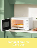 COMFEE CMO-C20M1WH Retro Microwave with 11 power levels, Fast Multi-stage Cooking, Turntable Reset Function Kitchen Timer, Speedy Cooking， Weight/Time Defrost, Memory function, Children Lock, 700W