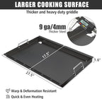 SafBbcue 97888 Full Size Griddle Inserts for Monument 24367 24633 13892 17842 35633 41847NG Grill Flat Top Griddle for Monument Replacemnt Parts 35633G 35633B D405 D425, Carbon Steel