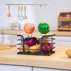Small Trash Bag Holder,Wall Mount Grocery Bag Holder with Bamboo Top,Suitable for Garbage Bags of 100 Rolls under 13 Gallons,Black