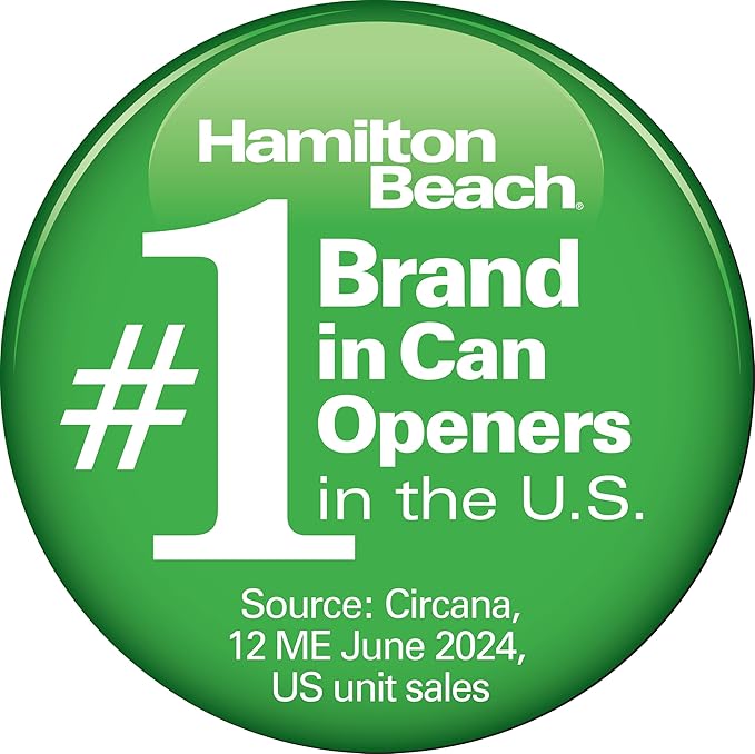 Hamilton Beach Electric Automatic Can Opener with Auto Shutoff,Knife Sharpener,Cord Storage,and SureCut Patented Technology,Extra-Tall,Red,(Pack of 2)