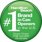 Hamilton Beach Extra-Tall Electric Automatic Can Opener with Easy-Clean Detachable Cutting Lever, Cord Storage, Knife Sharpener, Brushed Stainless Steel (76700)