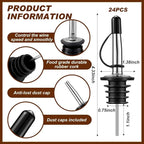 Mifoci Acacia Wood 5 Tier Bar Glass Rimmer Bartender Tool with 12 Pcs Stainless Steel Classic Bottle Pourers, Bar Caddy with 6 Compartment, 1000 Pcs Coffee Cocktail Stirrers, 200 Napkins
