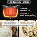 Cuchen 6-Cup Premium IH Pressure Rice Cooker with 304Ti Stainless Steel Inner Pot, Dual High/Non-Pressure Modes, Voice Guide & Auto Steam Clean, White (CRH-TWS0610PWUS)