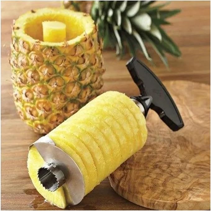 yongduogongsi Pineapple Slicer Peeler Cutter Stainless Steel Kitchen Fruit Tools Cooking Tools Kitchen Accessories Kitchen Gadgets(Yellow)