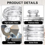 6 Pack Coffee Percolator Glass Top Replacement, Clear Coffee Filter Glass Knob for Electric and Stove Pots, Heat-Resistant Percolator Parts Camping Accessories for Coffee Filter and Makers