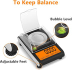 Fuzion Milligram Scale 50g/0.001g, Digital mg Scale with Calibration Weights, Jewelry Scale with Tweezers, Spoon, Bowl, Brush, Micro Scale for Powder, Gold, Herb, Large Display