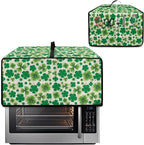 Four Leaf Clover Print St. Patrick's Day Toaster Oven Cover Anti Scratch Microwave Cover for Kitchen Countertop Appliance Dust Protector Decorative Oven Accessories, Green, L