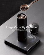 Heavy Duty Metal Pepper Grinder, Professional Manual Pepper Grinder with Adjustable Coarseness, Pepper Mill with Magnetic Powder Chamber, Refillable Pepper Mill for Spices, High Output