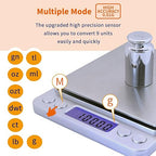 Gram Scale,Capacity 500g Accuracy 0.01g Mini Food Scales Digital Weight Grams and Oz,Small Kitchen High Precision for Espresso,Baking,Jewelry,Soap Making,Silver